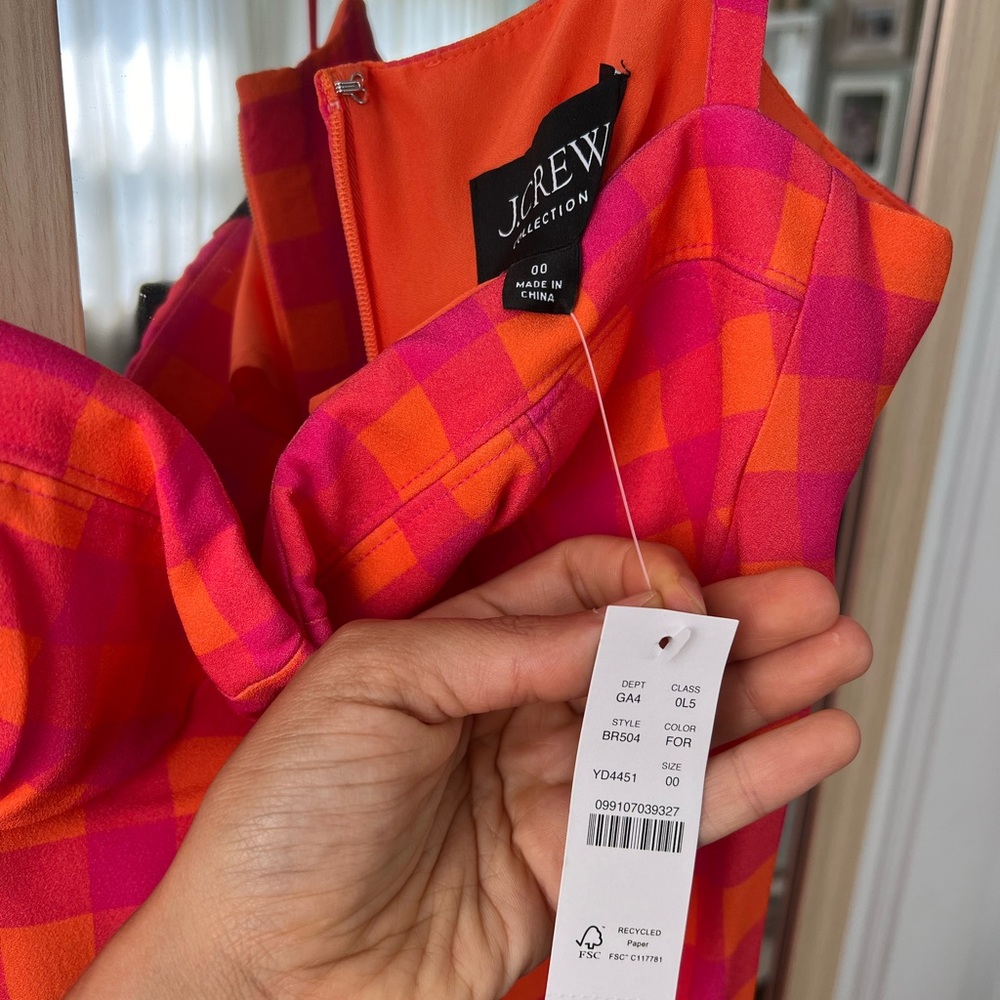 J. Crew Collection Invite Gingham Dress - NWT